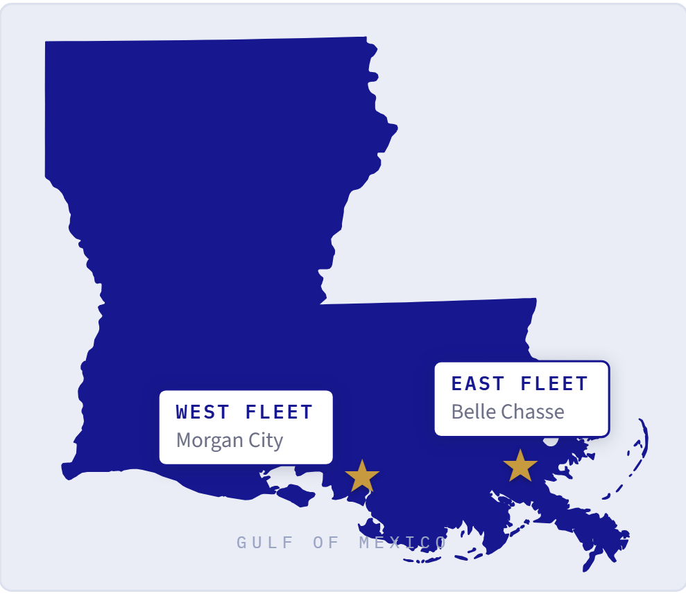 West Fleet Morgan City and East Fleet Belle Chasse, Louisiana